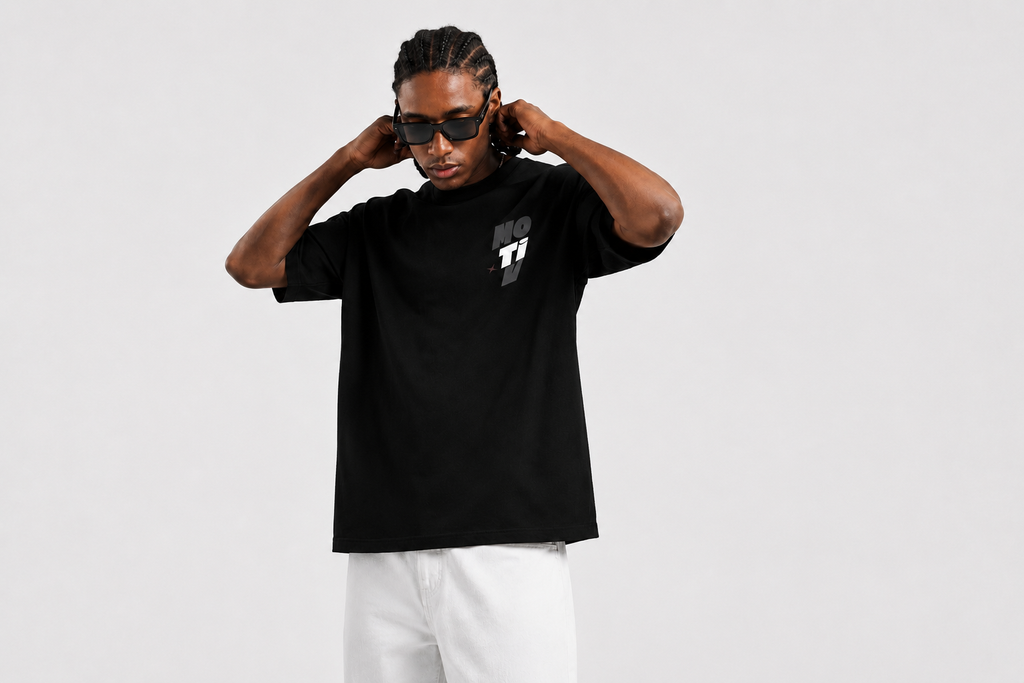First Contact Oversized T-Shirt Black
